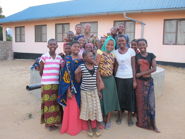 girls at the hostel project funded by African Palms selling palm crosses