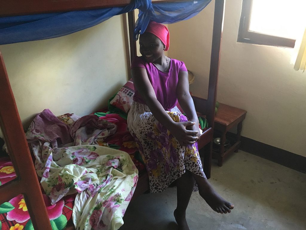 dormitory hostel project funded by African Palms selling palm crosses