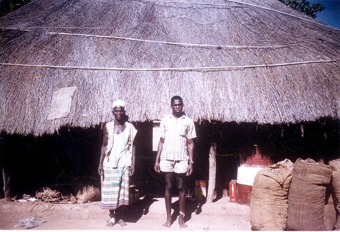 The House where Alan Talbot lived in 1965. It was from here he started the project. Two of his helpers stand in front of the house.